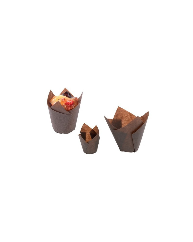 300 caissettes Tulicup marron