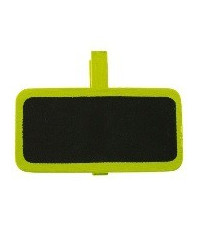 6 Ardoises sur pince rectangle vert 2x4 cm