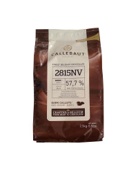 Chocolat couverture noir 2815NV Callebaut 57% cacao pistoles 2,5kg