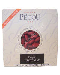 Dragées chocolat rouge