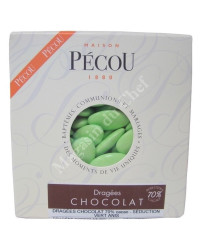 Dragées au chocolat seduction pecou vert anis