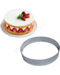 Cercle a mousse inox Hauteur 4,5 cm