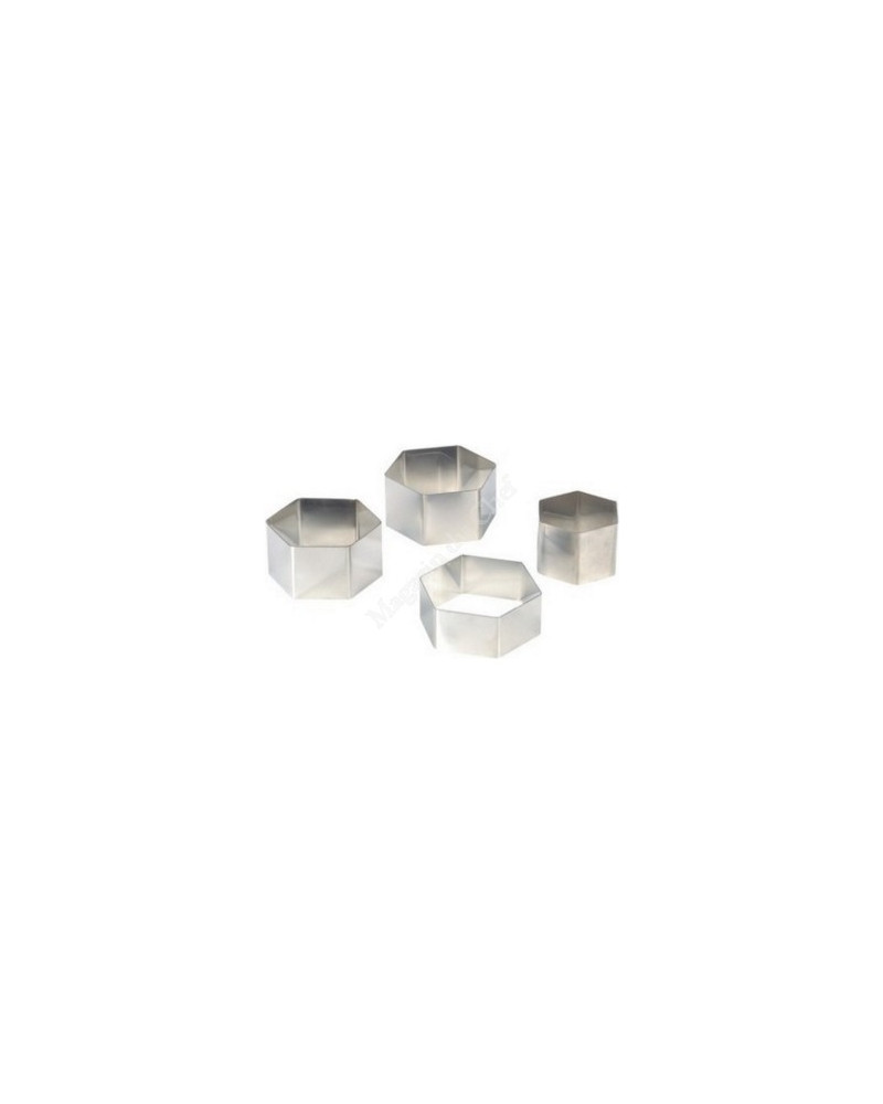 Lot de 6 nonnettes hexagonales (hauteur 4 cm)