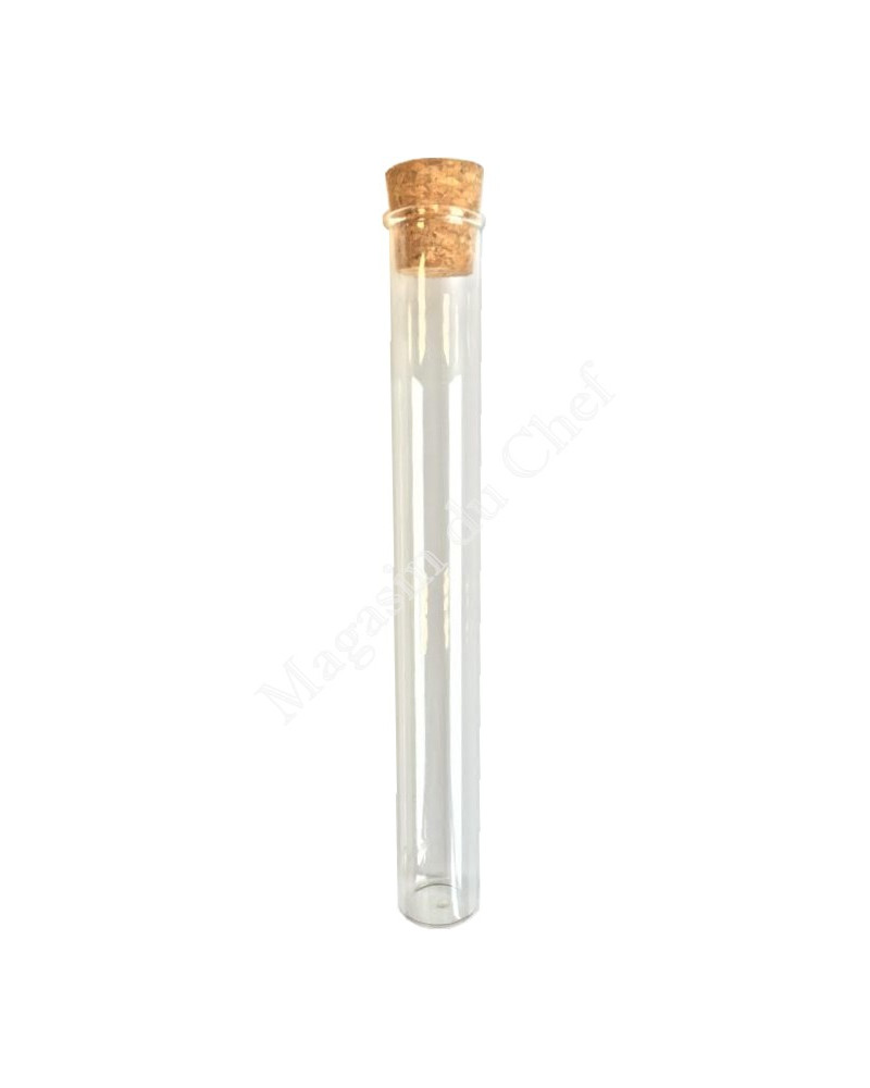 10 éprouvettes en verre avec bouchon liège